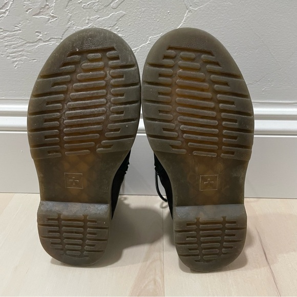 Dr. Martens Kids Boots Padley Black Size 3 Youth Zipper Lace Up Leather - Picture 14 of 15